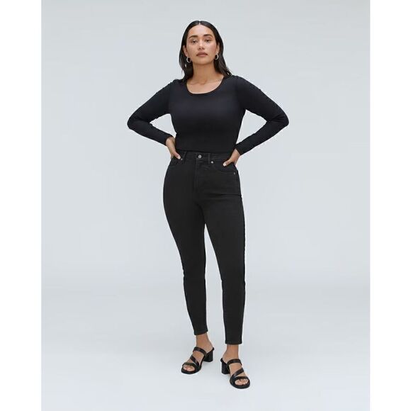 Everlane The Curvy Way-High Skinny Jean Ash Organic Cotton Size 25 Crop NWT - Picture 1 of 14